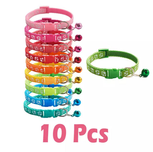 10 Piece Collar set for Small Dogs and Cats